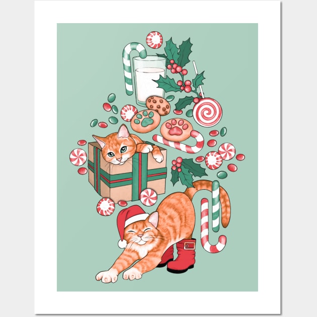 Meow-y Christmas Wall Art by PerrinLeFeuvre